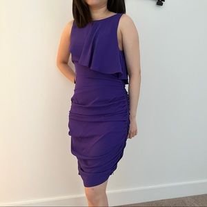 BCBG purple sleeveless cocktail dress